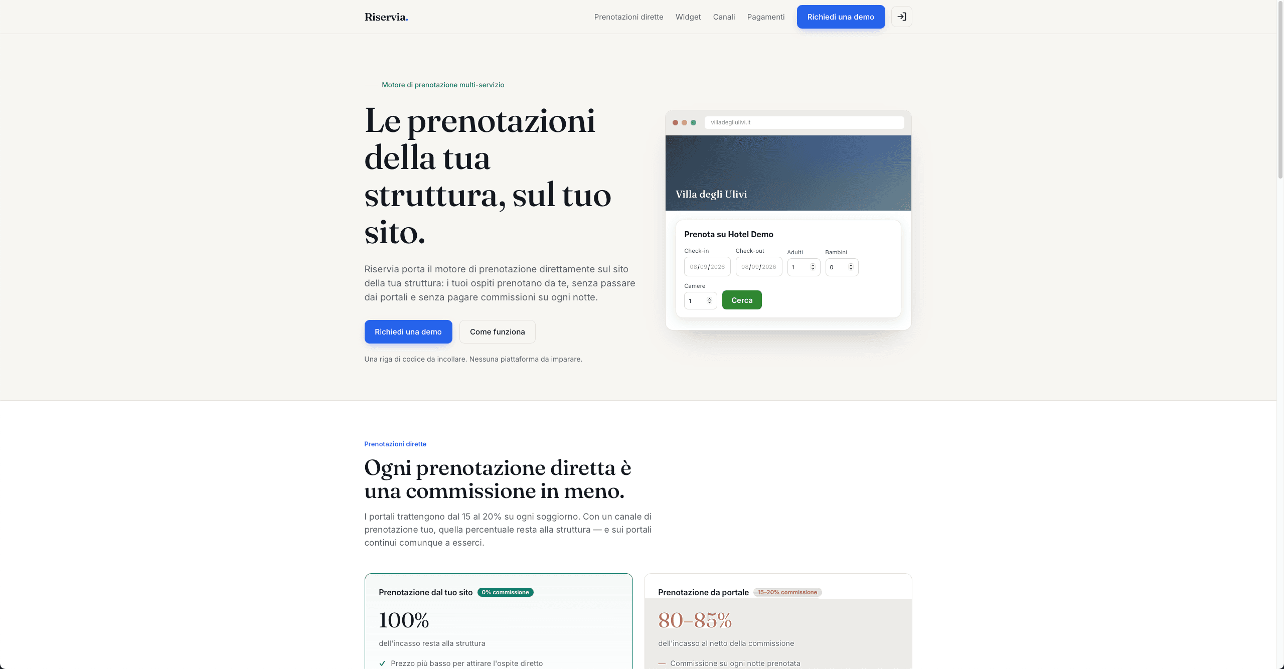 Riservia – Motore di Prenotazione per Strutture Ricettive